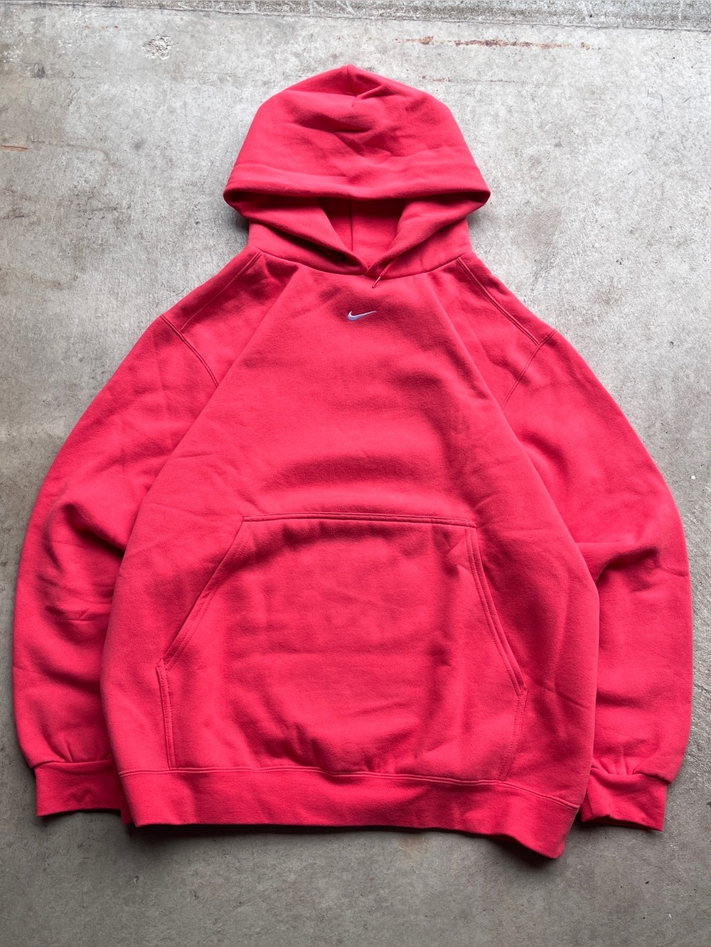 Vintage 90’s Nike Made In USA Center Swoosh Red Hoodie